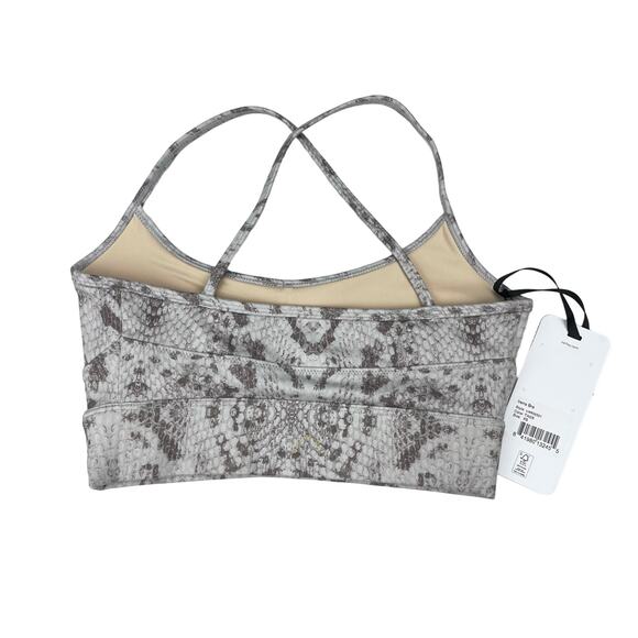 NWT VARLEY Irena Light Support Snakeskin Bra Sz XS Taupe Gray - Picture 3 of 6